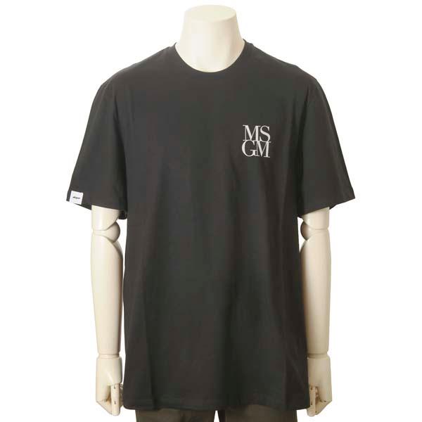 MSGM エムエスジーエム メンズ Tシャツ ブラック MM231 098 99 BLACK イタリ...