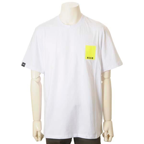 MSGM エムエスジーエム メンズ Tシャツ ホワイト MM233 098 01 WHITE イタリ...