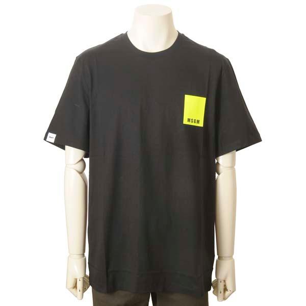 MSGM エムエスジーエム メンズ Tシャツ ブラック MM233 098 99 BLACK イタリ...