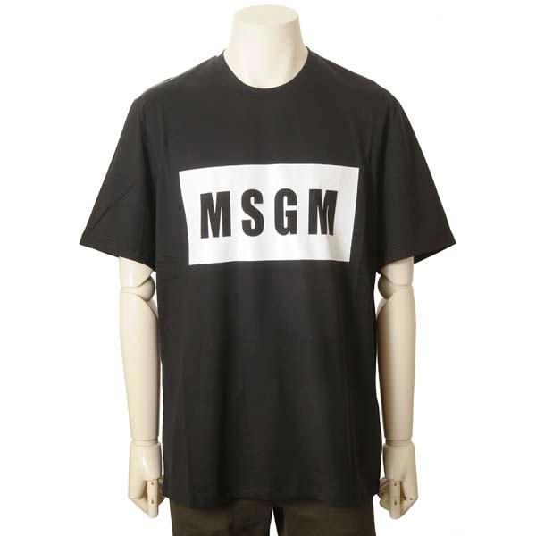 MSGM エムエスジーエム メンズ Tシャツ ブラック MM67 098 99 BLACK イタリア...
