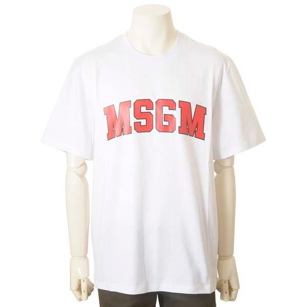 MSGM エムエスジーエム メンズ Tシャツ ホワイト MM86 098 01 WHITE イタリア...