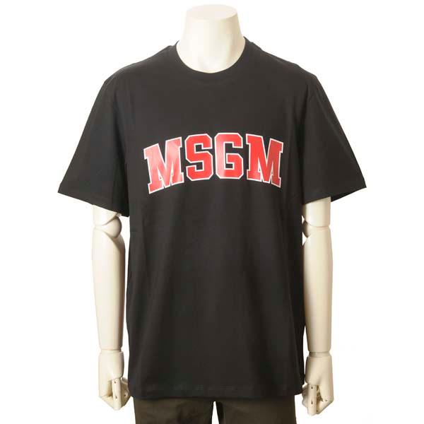 MSGM エムエスジーエム メンズ Tシャツ ブラック MM86 098 01 BLACK イタリア...