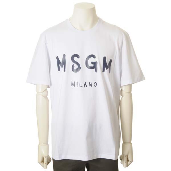 MSGM エムエスジーエム メンズ Tシャツ ホワイト MM97 098 01 WHITE イタリア...