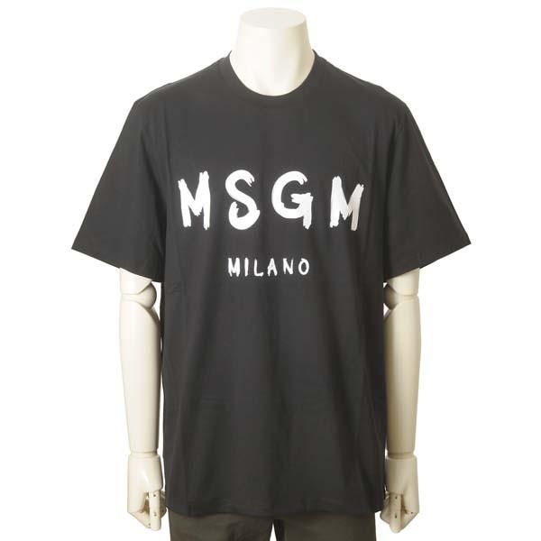 MSGM エムエスジーエム メンズ Tシャツ ホワイト MM97 098 99 BLACK イタリア...
