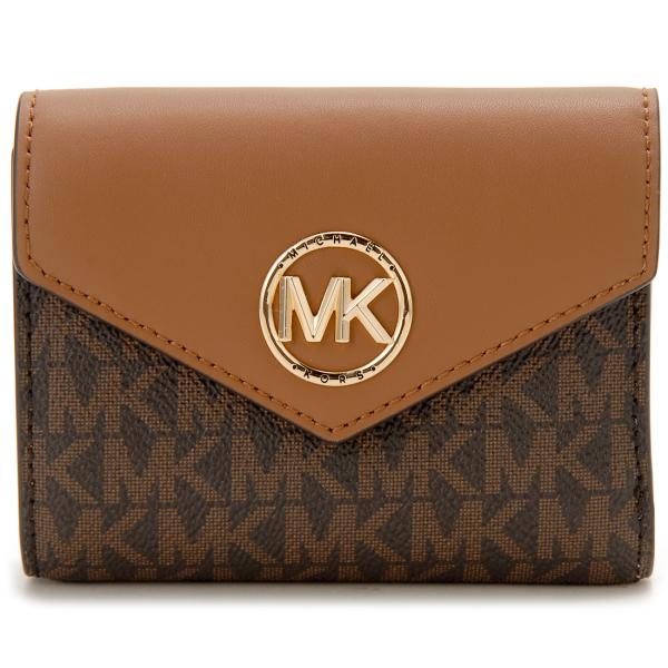 只今決算セール MICHAEL KORS マイケルコース 三つ折り財布 レディース ブラウン 32S...