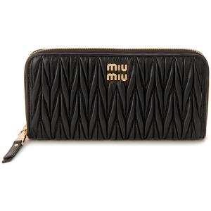 MIU MIU ミュウミュウ 長財布 レディース ブラック 5ML506 2FPP F0002 マトラッセ｜s-select