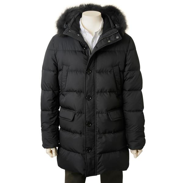 只今決算セール ムーレー MOORER ダウンジャケット メンズ ブラック MOUPA100015 ...