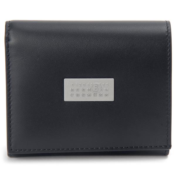 只今決算セール メゾンマルジェラ Maison Margiela MM6 三つ折り財布 メンズ ブラ...