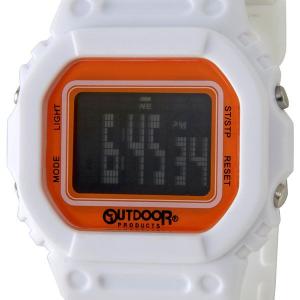 アウトドア プロダクツ OUTDOOR ODP502-WHOR ユニセックス デジタル ウォッチ ホワイト/オレンジ 腕時計 メンズ レディース ブランド｜s-select
