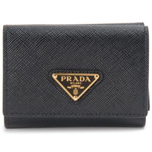 ヤフービッグボーナス PRADA プラダ 三つ折り財布 レディース ブラック 1MH042 QHH F0002 TRIFOLD WALLET