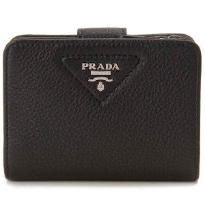 PRADA プラダ 二つ折り財布 レディース ブラック 1ML018 2BBE F0002 サフィアーノ コンパクト財布｜s-select
