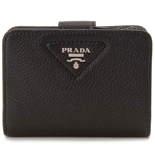 PRADA プラダ 二つ折り財布 レディース ブラック 1ML018 2BBE F0002 サフィア...