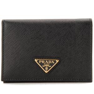 PRADA プラダ 二つ折り財布 レディース ブラック 1MV021 QHH F0002 サフィアーノ｜s-select