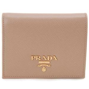PRADA プラダ 二つ折り財布 ピンクベージュ 1ML018 QWA F0236