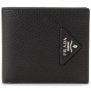 PRADA プラダ 二つ折り財布 メンズ ブラック 2MO738 2BBE F0002 BIFOLD WALLET バイフォールドウォレット｜s-select