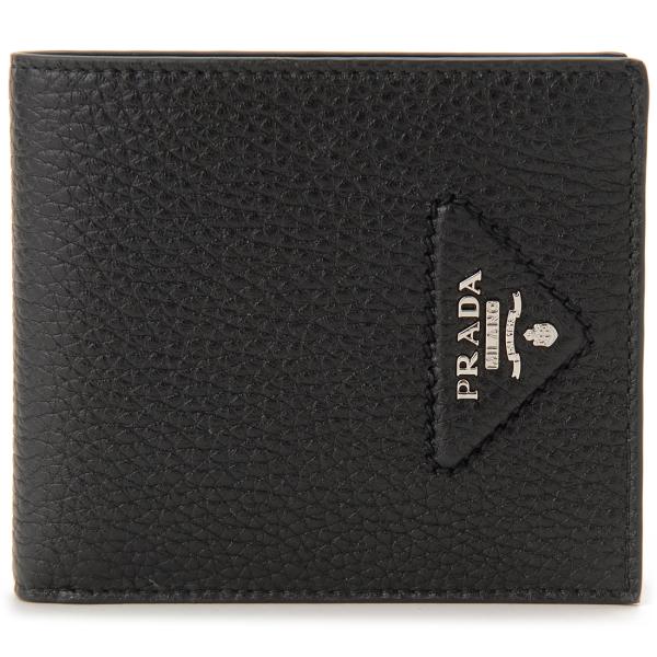 PRADA 二つ折り財布 メンズ ブラック 2MO738 2BBE F0002 BIFOLD WAL...