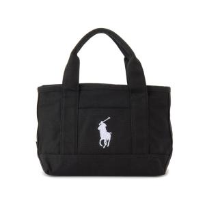 ポロ ラルフローレン POLO Ralph Lauren トートバッグ RA100115 SMALL TOTE ビッグポニー バッグ ブラック｜s-select