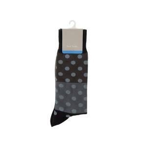 ポールスミス ソックス メンズ コットン 靴下 紳士 男性用 Paul Smith Men's Socks ANXA-380A-F907-B ブラック ブランド｜s-select