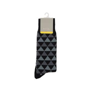 ポールスミス ソックス メンズ コットン 靴下 紳士 男性用 Paul Smith Men's Socks ANXA-380A-F970-B ブラック ブランド｜s-select