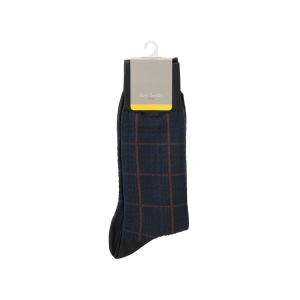 ポールスミス ソックス メンズ コットン 靴下 紳士 男性用 Paul Smith Men's Socks ANXA-800E-F999-N ダークブルー ブランド｜s-select