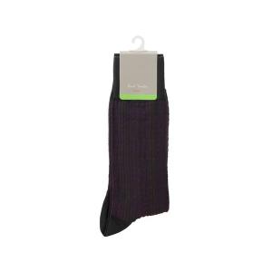 ポールスミス ソックス メンズ コットン 靴下 紳士 男性用 Paul Smith Men's Socks ANXA-800E-F999-V ダークパープル ブランド｜s-select