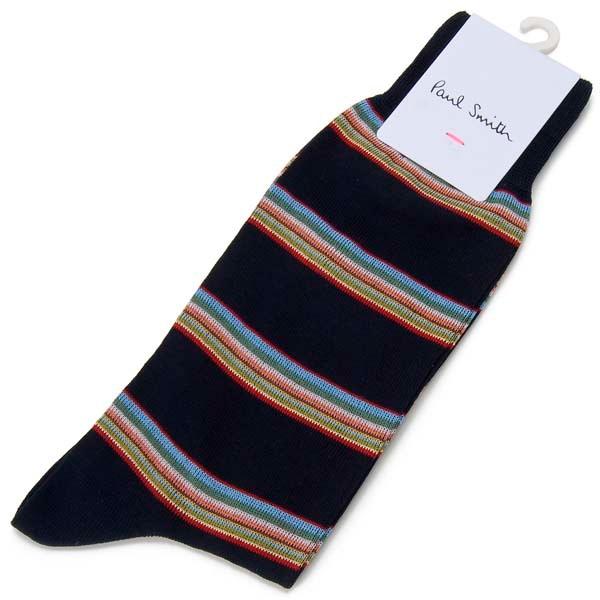 Paul Smith ポールスミス 靴下 ソックス メンズ ネイビー ボーダー M1A800E AF...