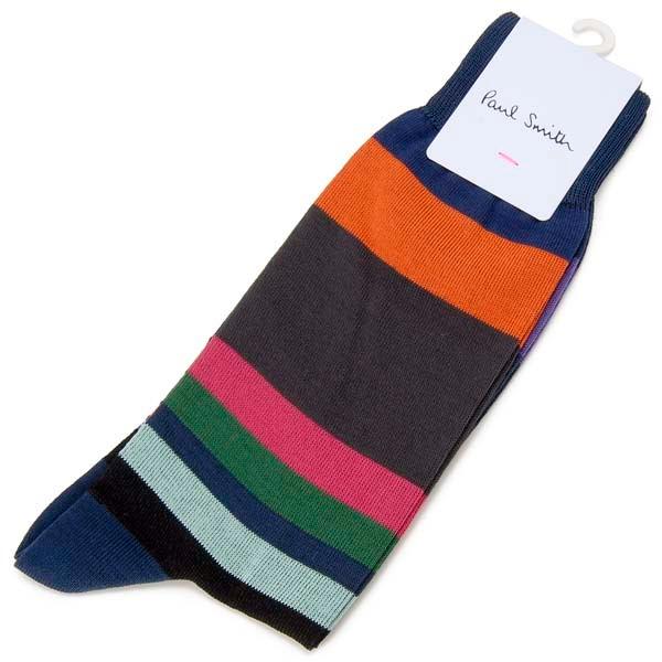 Paul Smith ポールスミス 靴下 ソックス メンズ ネイビー ボーダー M1A800E GF...