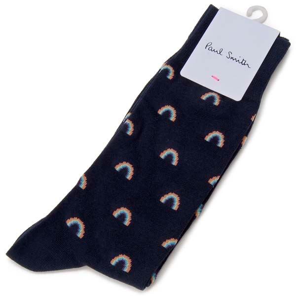 Paul Smith ポールスミス 靴下 ソックス メンズ ネイビー レインボー M1A800E G...