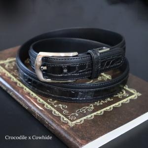 sankyo shokai（三京商会） (レザー革 皮 ベルト)クロコダイル本無双