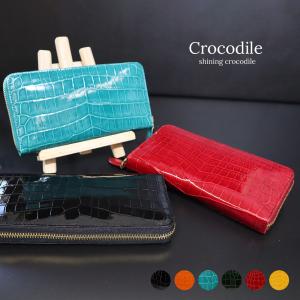 sankyo shokai アリゲーター 長財布 マット加工 センター取り