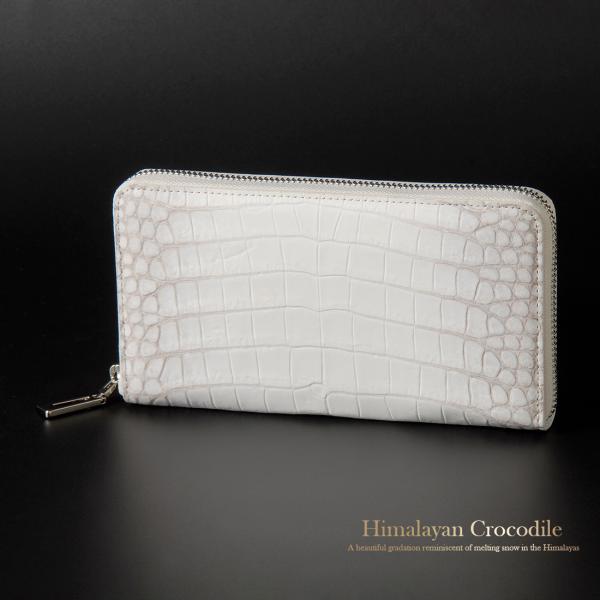 ゴールデンウイークセール ヒマラヤ クロコダイル ラウンドファスナー長財布 高級一枚革仕立て ROD...