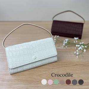 ボーナスストアPlus対象店 マットクロコダイル ポシェット ワニ革