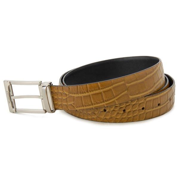 レノマ ベルト メンズ renoma 41 牛革 クロコ型押し ビジネス ベルト コニャック