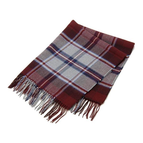 レノマ renoma マフラー 大判ストール メンズ レディース GZ365 A ワイン チェック柄...