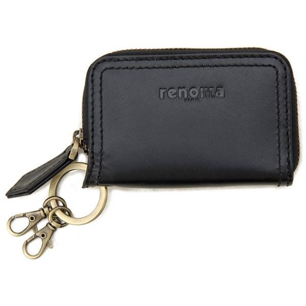 訳あり　箱ダメージ 汚れキズありレノマ renoma キーケース 9004 001 メンズ 牛革 レ...