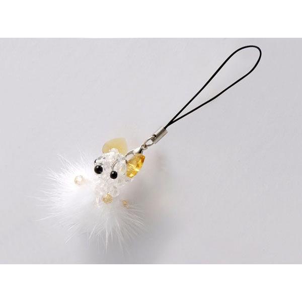 訳あり(細かいキズ・汚れあり) ファッションジュエリー/クリスタルビーズ/ファー付チワワ/ストラップ...