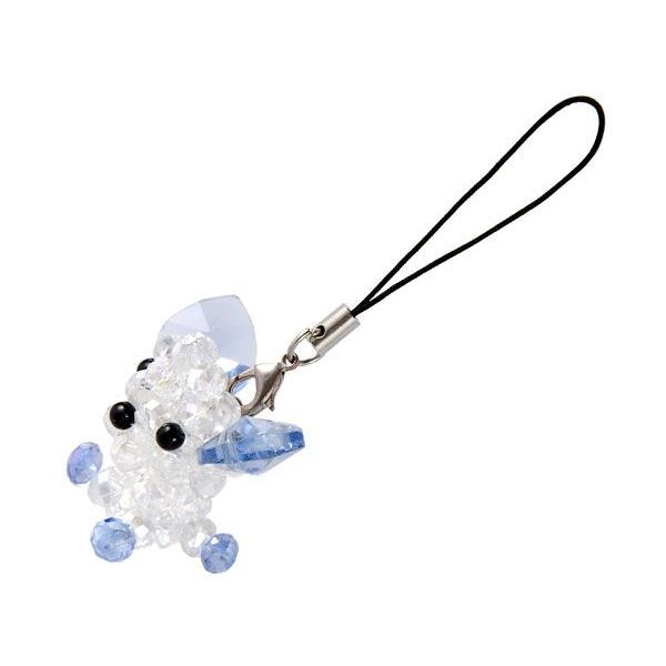 訳あり(細かいキズ・汚れあり) ファッションジュエリー/クリスタルビーズ/チワワ/ストラップ/ブルー...