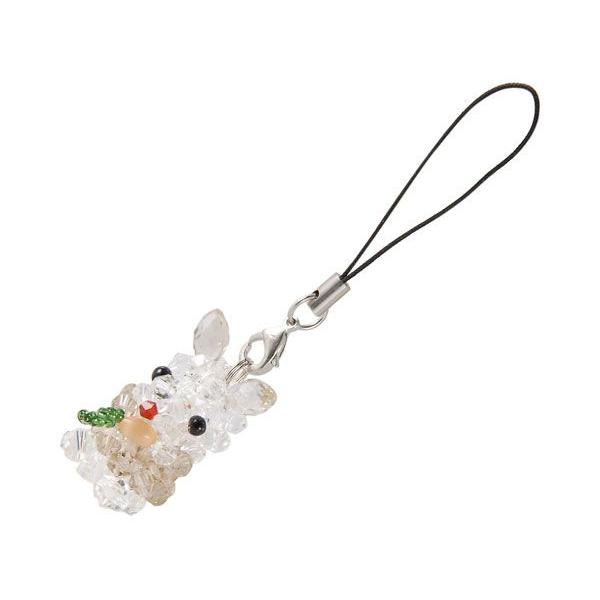 訳あり(細かいキズ・汚れあり) ファッションジュエリー/クリスタルビーズ/にんじんうさぎ/ストラップ...