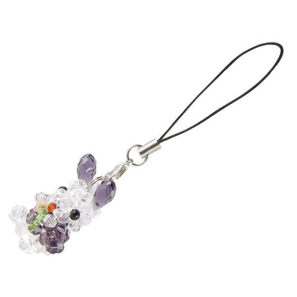 訳あり(細かいキズ・汚れあり) ファッションジュエリー/クリスタルビーズ/にんじんうさぎ/ストラップ...