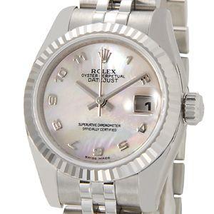 ROLEX ロレックス オイスターパペチュアル デイトジャスト ホワイトゴールドベゼル レディース ...
