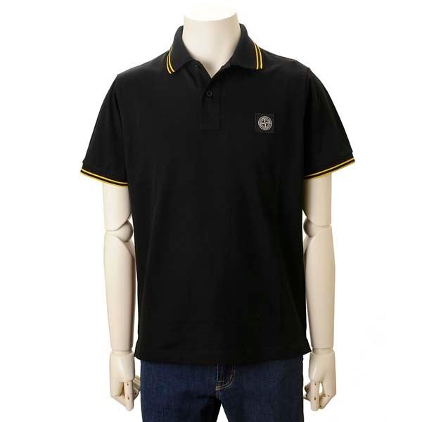 STONE ISLAND ストーンアイランド ポロシャツ メンズ ブラック 101522S18 V3...