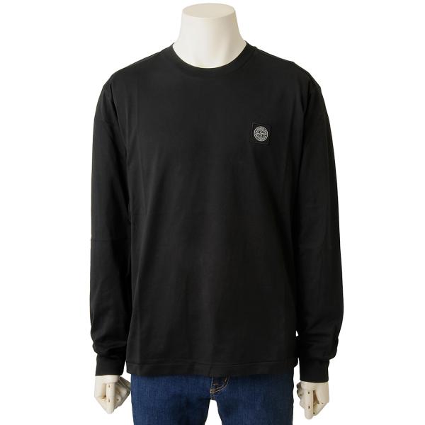 STONE ISLAND ストーンアイランド ロンT 長袖 Tシャツ カットソー メンズ ブラック ...