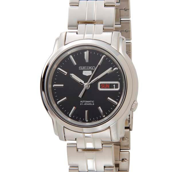 バレンタインセール セイコー5 セイコーファイブ メンズ 時計 SNKK71K1 ブラック SEIK...