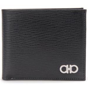 FERRAGAMO Ferragamo フェラガモ 二つ折り財布 メンズ ブラック 66