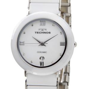テクノス TECHNOS メンズ 腕時計 T9367TW セラミック＆ステンレス クオーツ 限定モデル ホワイト  ブランド｜s-select