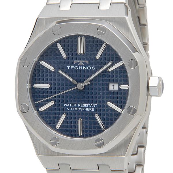 只今決算セール TECHNOS テクノス メンズ 腕時計 T9C07SN デイト シルバー×ネイビー