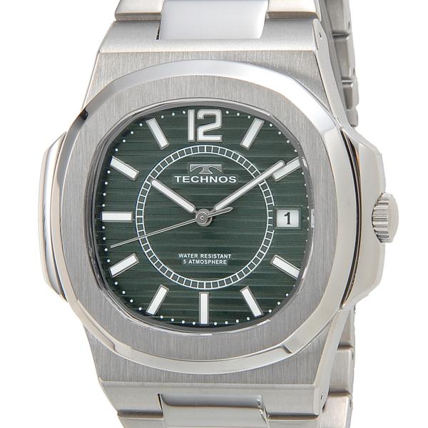 ボーナスストアPlus 10%対象店 TECHNOS テクノス メンズ 腕時計 グリーン T9C23...