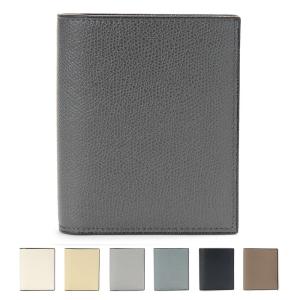 ヴァレクストラ Valextra 二つ折り財布 レザー ダークグリーン 定番