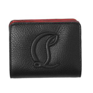 訳あり 内側2ヶ所打痕あり Christian Louboutin クリスチャンルブタン 二つ折り財布 レディース ブラック 1245065 CM53 BY MY SIDE WALLET
