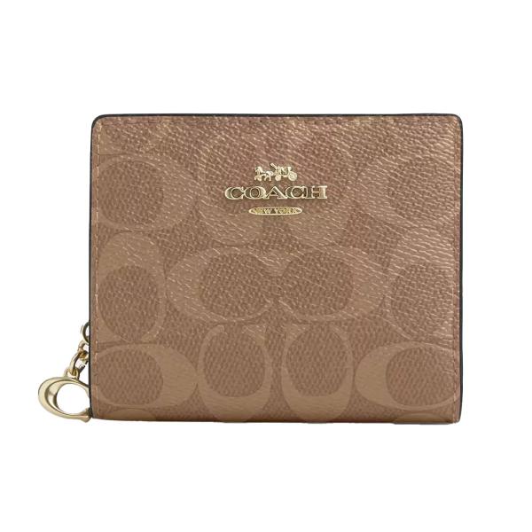 W-COC121 訳あり コーチ COACH 内側色移りあり 二つ折り財布 レディース ブラウン C...